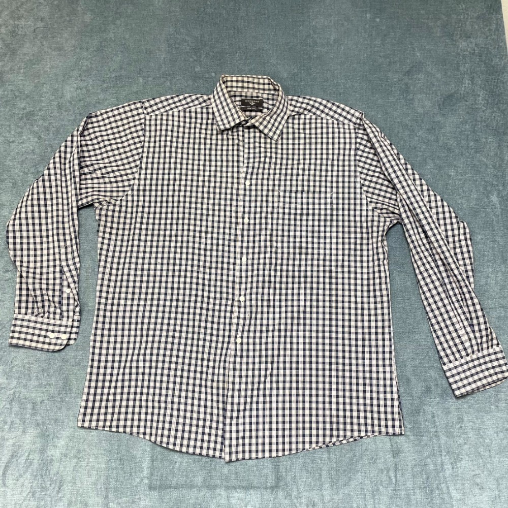 Dockers Dress Shirt Mens L 16-16.5 34/35 Multicolor Plaid Iron Free Office Wear